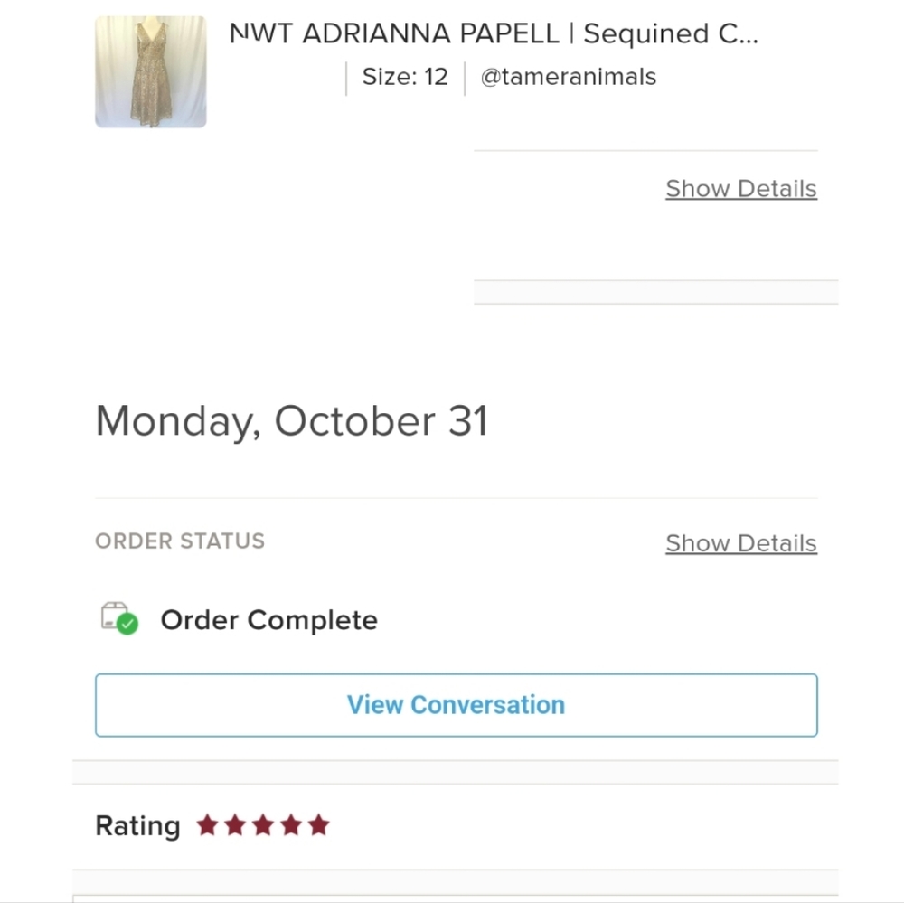 NWT ADRIANNA PAPELL | Sequined Midi Cocktail Dress - Picture 3 of 5